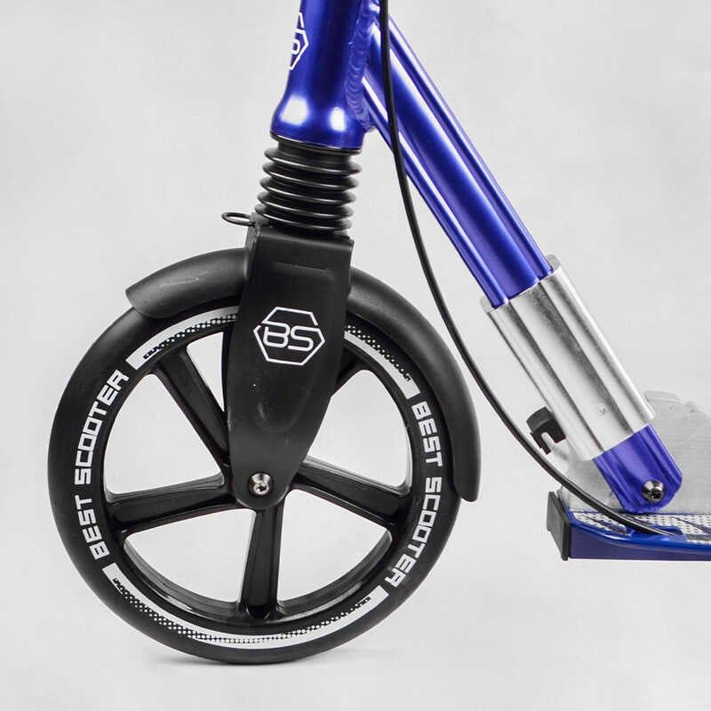 Самокат алюмінієвий "Best Scooter" (колеса PU, ФАРА, затискач керма, d передніх коліс - 230мм, d задніх коліс 200мм, 1 амортизатор передній) фото 4 Самокат алюмінієвий "Best Scooter" (колеса PU, ФАРА, затискач керма, d передніх коліс - 230мм, d задніх коліс 200мм, 1 амортизатор передній) фото 4