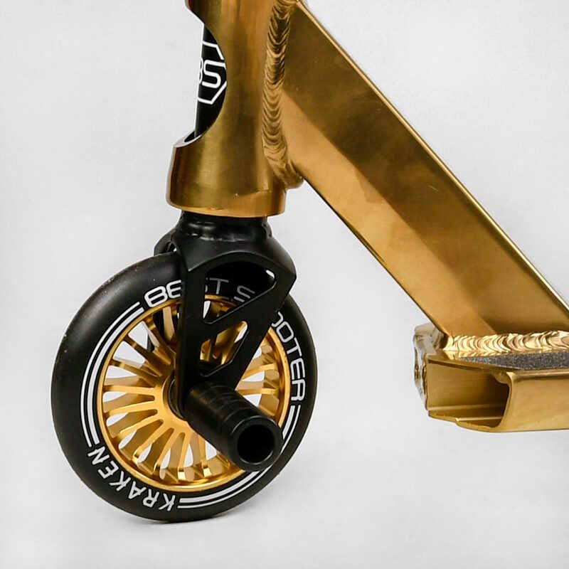 Самокат трюковий "Best Scooter. Kraken" (HIC-система, ПЕГИ, алюмінієвий диск та дека, АНОДОВАНИЙ, колеса PU 110 мм, ширина керма 58 см) фото 4 Самокат трюковий "Best Scooter. Kraken" (HIC-система, ПЕГИ, алюмінієвий диск та дека, АНОДОВАНИЙ, колеса PU 110 мм, ширина керма 58 см) фото 4