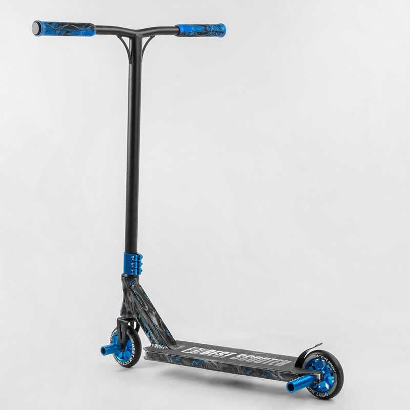 Самокат трюковий "Best Scooter" (HIC-система, ПЕГИ, алюмінієвий диск та дека з ПРИНТОМ, колеса PU, d = 110мм, ширина керма - 60 см) фото 4 Самокат трюковий "Best Scooter" (HIC-система, ПЕГИ, алюмінієвий диск та дека з ПРИНТОМ, колеса PU, d = 110мм, ширина керма - 60 см) фото 4