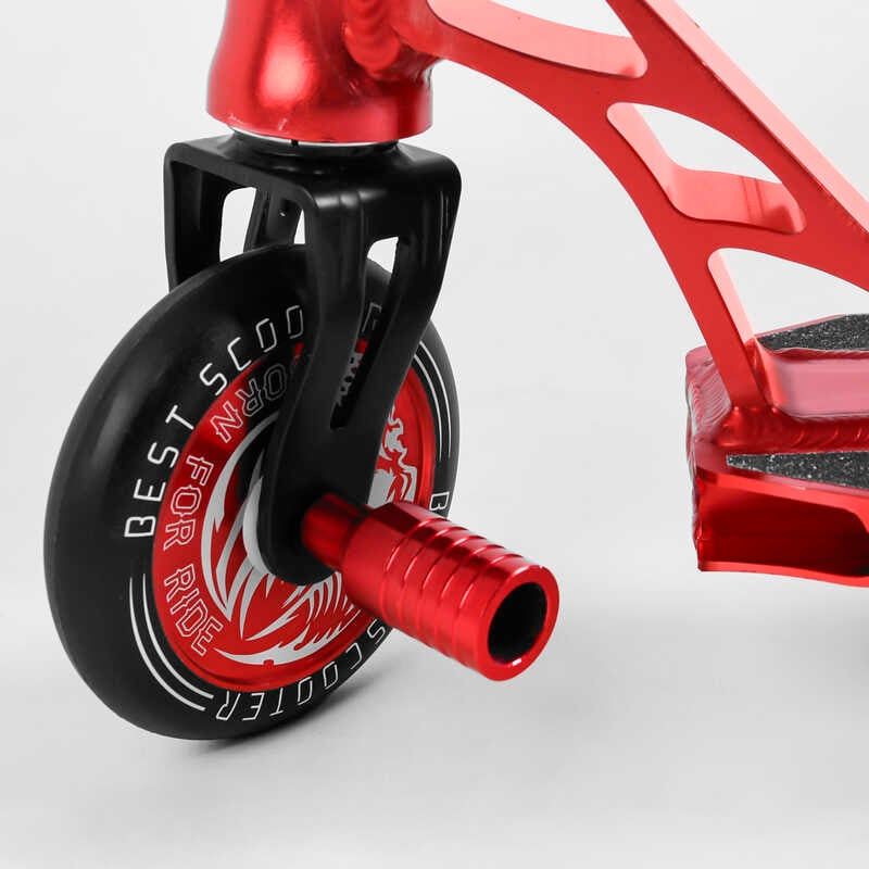 Самокат трюковий "Best Scooter" (HIC-система, ПЕГИ, алюмінієвий диск та дека, АНОДОВАНЕ ФАРБУВАННЯ, колеса PU, d = 110 мм, ширина керма - 60 см) фото 4 Самокат трюковий "Best Scooter" (HIC-система, ПЕГИ, алюмінієвий диск та дека, АНОДОВАНЕ ФАРБУВАННЯ, колеса PU, d = 110 мм, ширина керма - 60 см) фото 4
