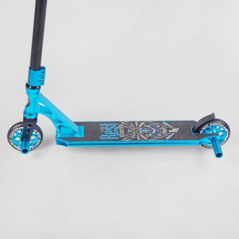 Самокат трюковий "Best Scooter" (HIC-система, ПЕГИ, алюмінієвий диск та дека, АНОДОВАНЕ ФАРБУВАННЯ, колеса PU, d=110 мм, ширина керма - 60 см) фото 4 Самокат трюковий "Best Scooter" (HIC-система, ПЕГИ, алюмінієвий диск та дека, АНОДОВАНЕ ФАРБУВАННЯ, колеса PU, d=110 мм, ширина керма - 60 см) фото 4