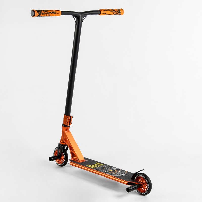 Самокат трюковий "Best Scooter" (HIC-система, ПЕГИ, алюмінієвий диск та дека, АНОДОВАНЕ ФАРБУВАННЯ, колеса PU, d = 110мм, ширина керма - 60 см) фото 4 Самокат трюковий "Best Scooter" (HIC-система, ПЕГИ, алюмінієвий диск та дека, АНОДОВАНЕ ФАРБУВАННЯ, колеса PU, d = 110мм, ширина керма - 60 см) фото 4