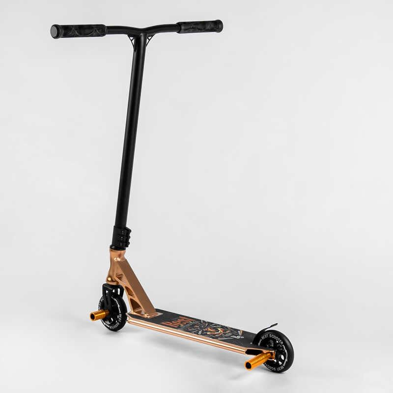 Самокат трюковий "Best Scooter" (HIC-система, ПЕГИ, алюмінієвий диск та дека, АНОДОВАНЕ ФАРБУВАННЯ, колеса PU, d = 110мм, ширина керма - 60 см) фото 4 Самокат трюковий "Best Scooter" (HIC-система, ПЕГИ, алюмінієвий диск та дека, АНОДОВАНЕ ФАРБУВАННЯ, колеса PU, d = 110мм, ширина керма - 60 см) фото 4
