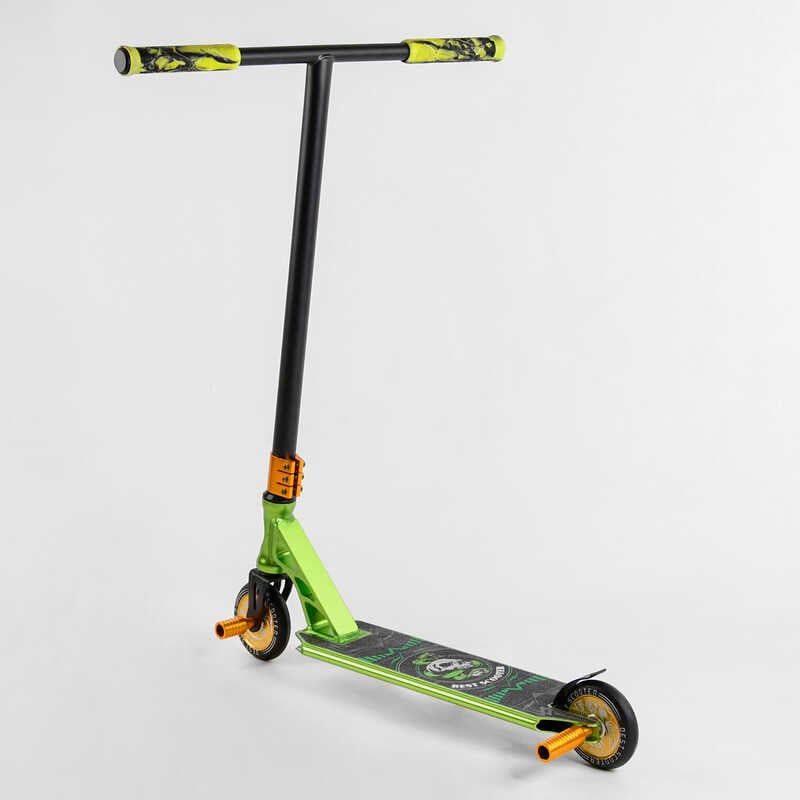 Самокат трюковий "Best Scooter" (HIC-система, ПЕГИ, алюмінієвий диск та дека, АНОДОВАНЕ ФАРБУВАННЯ, колеса PU, d = 110мм, ширина керма - 60 см) фото 4 Самокат трюковий "Best Scooter" (HIC-система, ПЕГИ, алюмінієвий диск та дека, АНОДОВАНЕ ФАРБУВАННЯ, колеса PU, d = 110мм, ширина керма - 60 см) фото 4