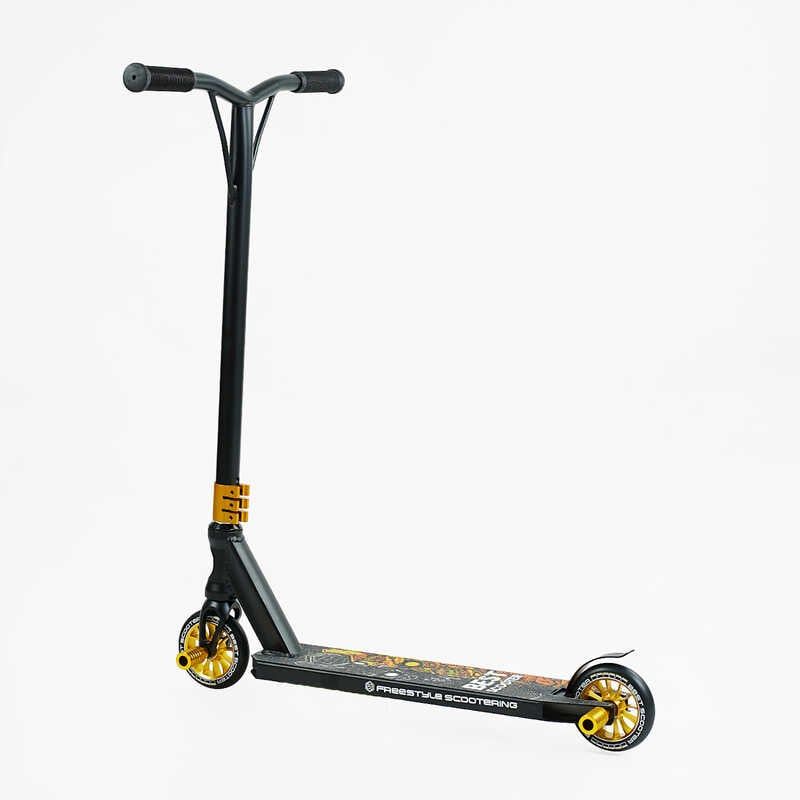 Самокат трюковий "Best Scooter" (HIC-система, Пегі, алюмінієвий диск і дека, колеса PU d-110 мм, ширина керма - 52 см, висота - 83 см) фото 4 Самокат трюковий "Best Scooter" (HIC-система, Пегі, алюмінієвий диск і дека, колеса PU d-110 мм, ширина керма - 52 см, висота - 83 см) фото 4