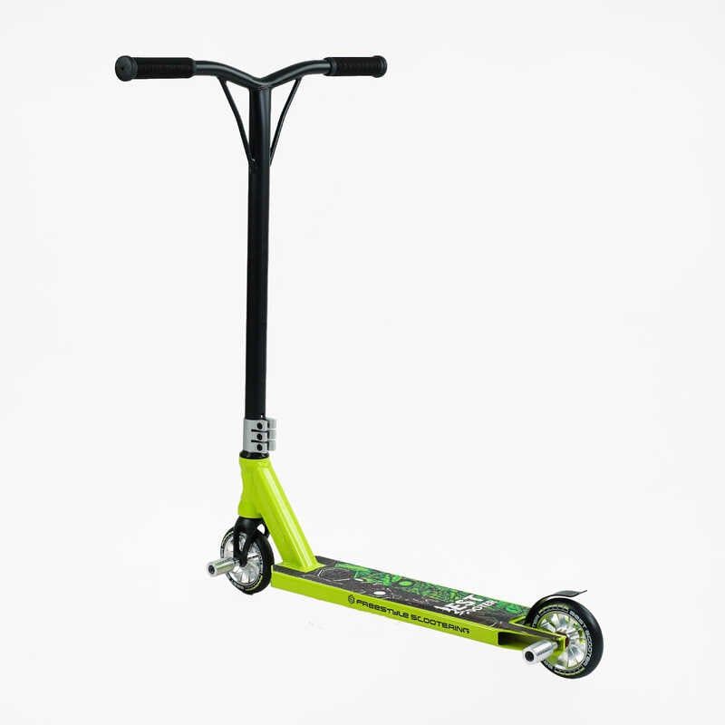 Самокат трюковий "Best Scooter" (HIC-система, Пегі, алюмінієвий диск і дека, колеса PU d-110 мм, ширина керма - 52 см, висота - 83 см) фото 4 Самокат трюковий "Best Scooter" (HIC-система, Пегі, алюмінієвий диск і дека, колеса PU d-110 мм, ширина керма - 52 см, висота - 83 см) фото 4
