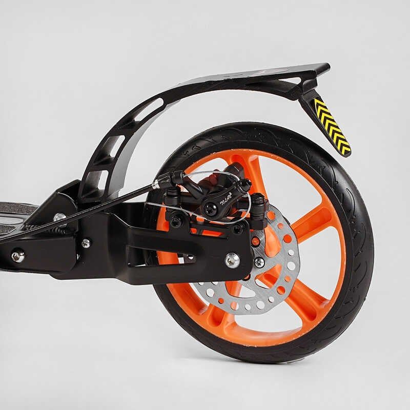 Самокат алюмінієвий "Best Scooter Factor" (ручне дискове гальмо, діаметр PU коліс - 200мм, 2 амортизатори, підсклянник) фото 4 Самокат алюмінієвий "Best Scooter Factor" (ручне дискове гальмо, діаметр PU коліс - 200мм, 2 амортизатори, підсклянник) фото 4