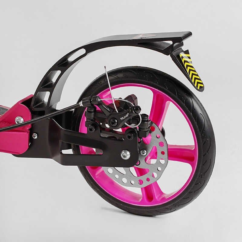 Самокат алюмінієвий "Best Scooter Factor" (ручне дискове гальмо, діаметр PU коліс - 200мм, 2 амортизатори, підстаканник) фото 4 Самокат алюмінієвий "Best Scooter Factor" (ручне дискове гальмо, діаметр PU коліс - 200мм, 2 амортизатори, підстаканник) фото 4