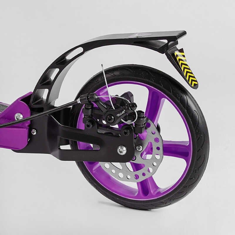 Самокат алюмінієвий "Best Scooter Factor" (ручне дискове гальмо, діаметр PU коліс - 200мм, 2 амортизатори, підсклянник) фото 4 Самокат алюмінієвий "Best Scooter Factor" (ручне дискове гальмо, діаметр PU коліс - 200мм, 2 амортизатори, підсклянник) фото 4