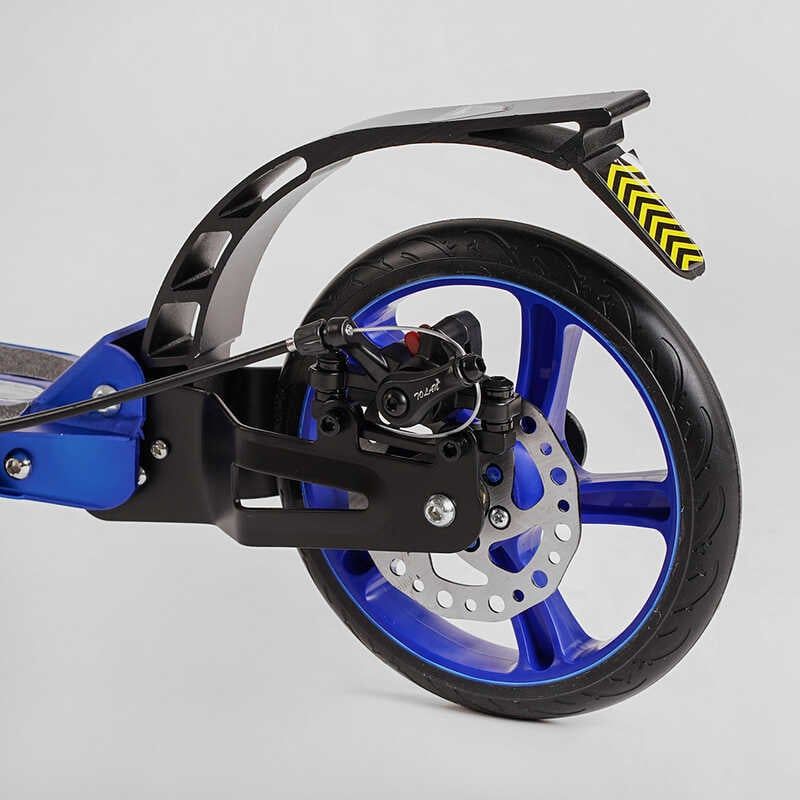 Самокат алюмінієвий "Best Scooter Factor" (ручне дискове гальмо, діаметр PU коліс - 200мм, 2 амортизатори, підсклянник) фото 4 Самокат алюмінієвий "Best Scooter Factor" (ручне дискове гальмо, діаметр PU коліс - 200мм, 2 амортизатори, підсклянник) фото 4