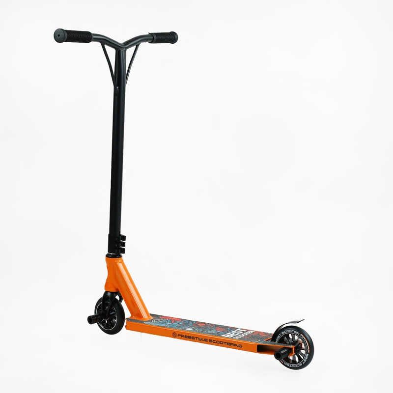 Самокат трюковий "Best Scooter" (HIC-система, Пегі, алюмінієвий диск і дека, колеса PU d-110мм, ширина керма - 52 см, висота - 83 см) фото 4 Самокат трюковий "Best Scooter" (HIC-система, Пегі, алюмінієвий диск і дека, колеса PU d-110мм, ширина керма - 52 см, висота - 83 см) фото 4
