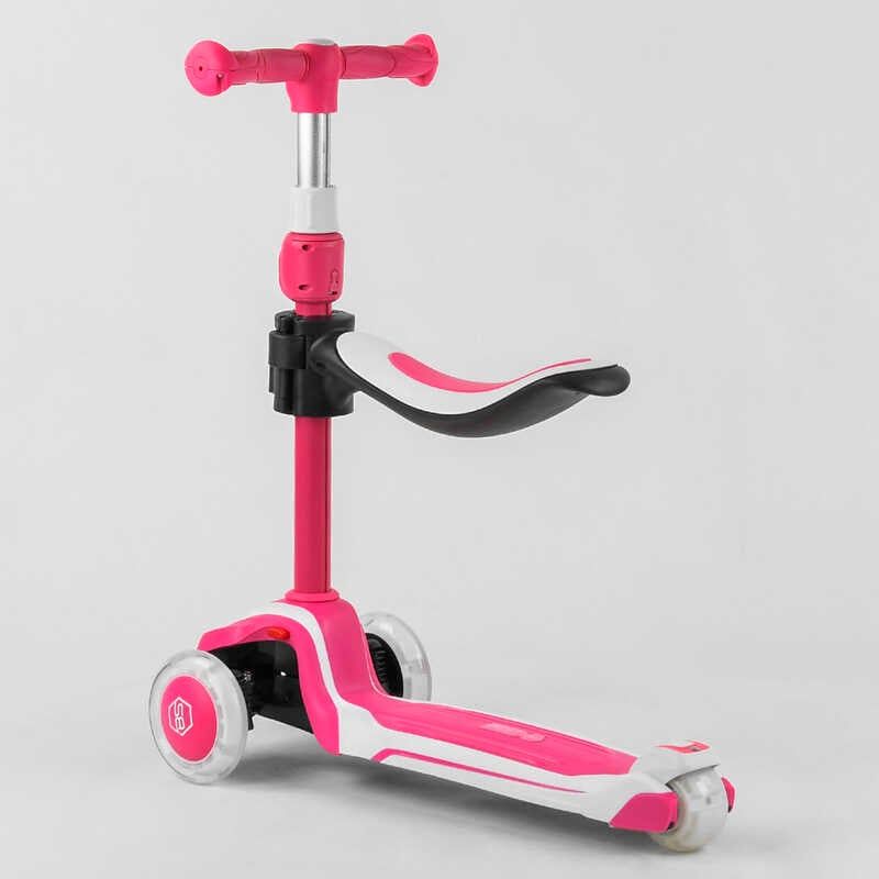 Самокат триколісний "Best Scooter" (з сидінням, алюмінієве кермо, 3 колеса PU зі світлом, d = 12 см) фото 4 Самокат триколісний "Best Scooter" (з сидінням, алюмінієве кермо, 3 колеса PU зі світлом, d = 12 см) фото 4