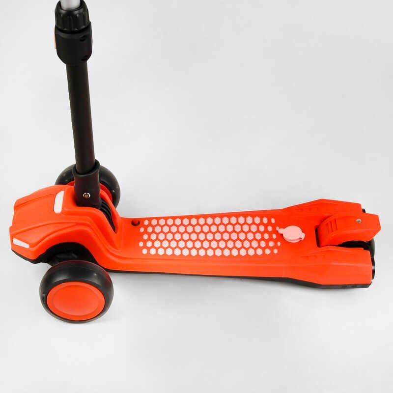 Самокат триколісний LT-12857 Best Scooter з парогенератором складне кермо, ЗВУК МАШИНИ, ДИМ, СВІТЛО, пластмасовий, колеса PU 120х35мм, в коробці  фото 4