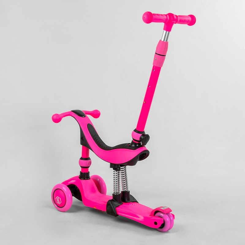 Самокат-велобіг 3в1 триколісний BS-23180 (4) Best Scooter, 3 колеса PU зі світлом, сидіння, амортизатори, батьківська ручка фото 4 Самокат-велобіг 3в1 триколісний BS-23180 (4) Best Scooter, 3 колеса PU зі світлом, сидіння, амортизатори, батьківська ручка фото 4