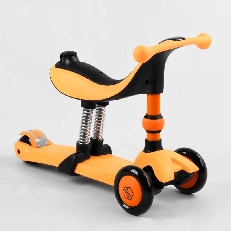 Самокат-велобіг 3в1 триколісний BS-50584 (4) Best Scooter, 3 колеса PU зі світлом, сидіння, амортизатори, батьківська ручка фото 4 Самокат-велобіг 3в1 триколісний BS-50584 (4) Best Scooter, 3 колеса PU зі світлом, сидіння, амортизатори, батьківська ручка фото 4
