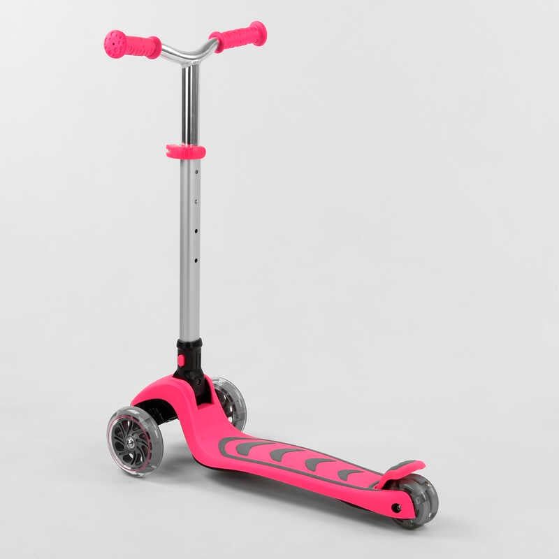 Самокат трехколесный Y-00211 (4) Best Scooter, РОЗОВЫЙ, складной алюминиевый руль, 4 колеса PU со светом, d=12 см фото 4 Самокат трехколесный Y-00211 (4) Best Scooter, РОЗОВЫЙ, складной алюминиевый руль, 4 колеса PU со светом, d=12 см фото 4
