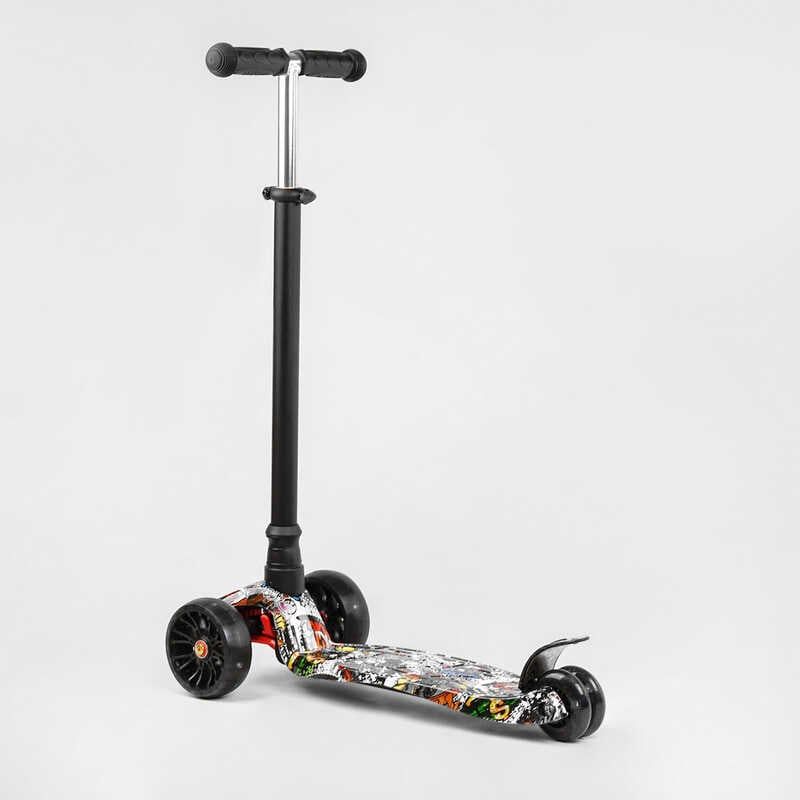 Самокат трехколесный "Best Scooter", съемный руль, колеса PU со светом, передний 130х25 мм, задние сдвоенные 80х45 мм, в коробке фото 4 Самокат трехколесный "Best Scooter", съемный руль, колеса PU со светом, передний 130х25 мм, задние сдвоенные 80х45 мм, в коробке фото 4