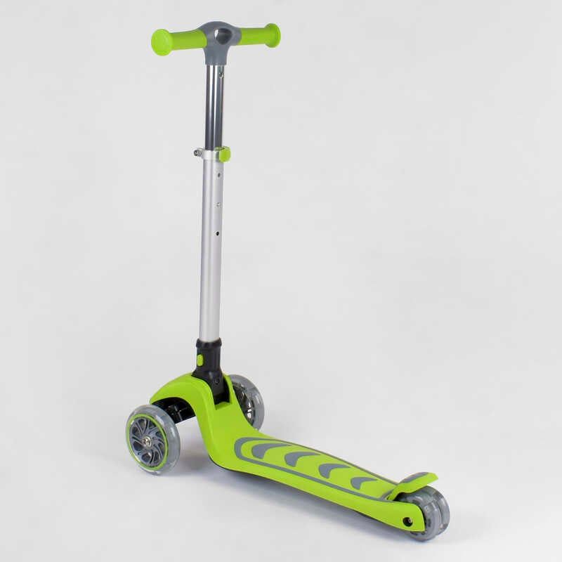 Самокат трехколесный 46987 (4) Best Scooter, САЛАТОВЫЙ, складной алюминиевый руль, 4 колеса PU со светом, d=12 см фото 4 Самокат трехколесный 46987 (4) Best Scooter, САЛАТОВЫЙ, складной алюминиевый руль, 4 колеса PU со светом, d=12 см фото 4