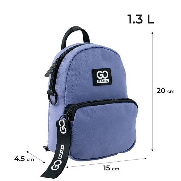 Мини рюкзак-сумка "GoPack EducationTeens" Синий фото 4 Мини рюкзак-сумка "GoPack EducationTeens" Синий фото 4