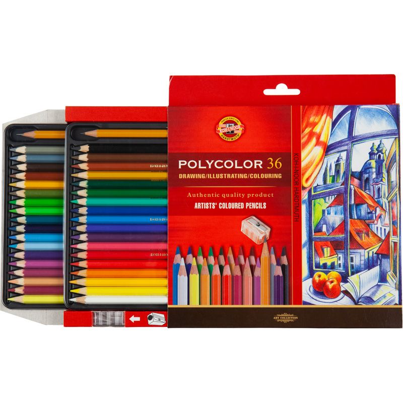 Олівці кольор. художні POLYCOLOR, 36 кол. , карт. уп. фото 4 Олівці кольор. художні POLYCOLOR, 36 кол. , карт. уп. фото 4