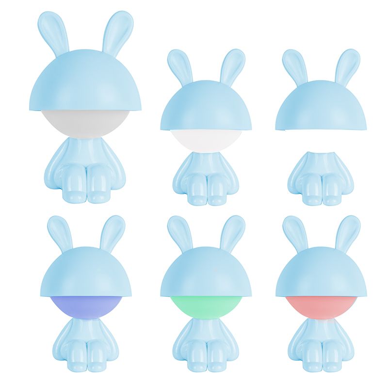 Світильник-нічник LED з акумулятором Cute Bunny, блакитний фото 4 Світильник-нічник LED з акумулятором Cute Bunny, блакитний фото 4