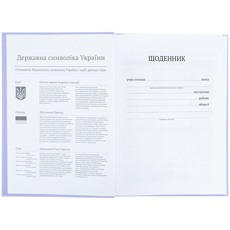 Щоденник шкільний, тверда обкл, бузковий  фото 4