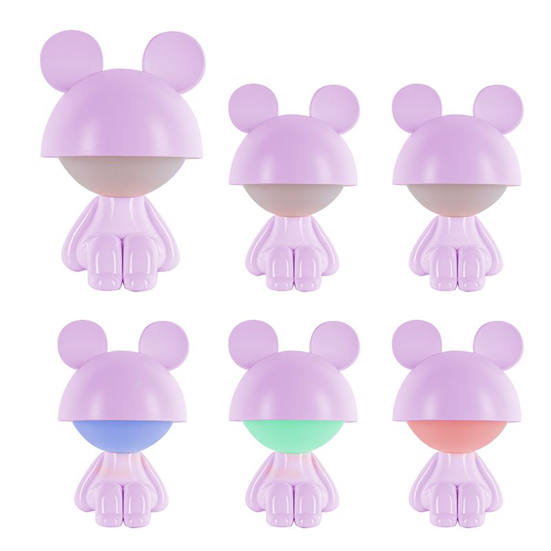 Світильник-нічник LED з акумулятором Cute Mouse, фіолетовий  фото 4 Світильник-нічник LED з акумулятором Cute Mouse, фіолетовий  фото 4
