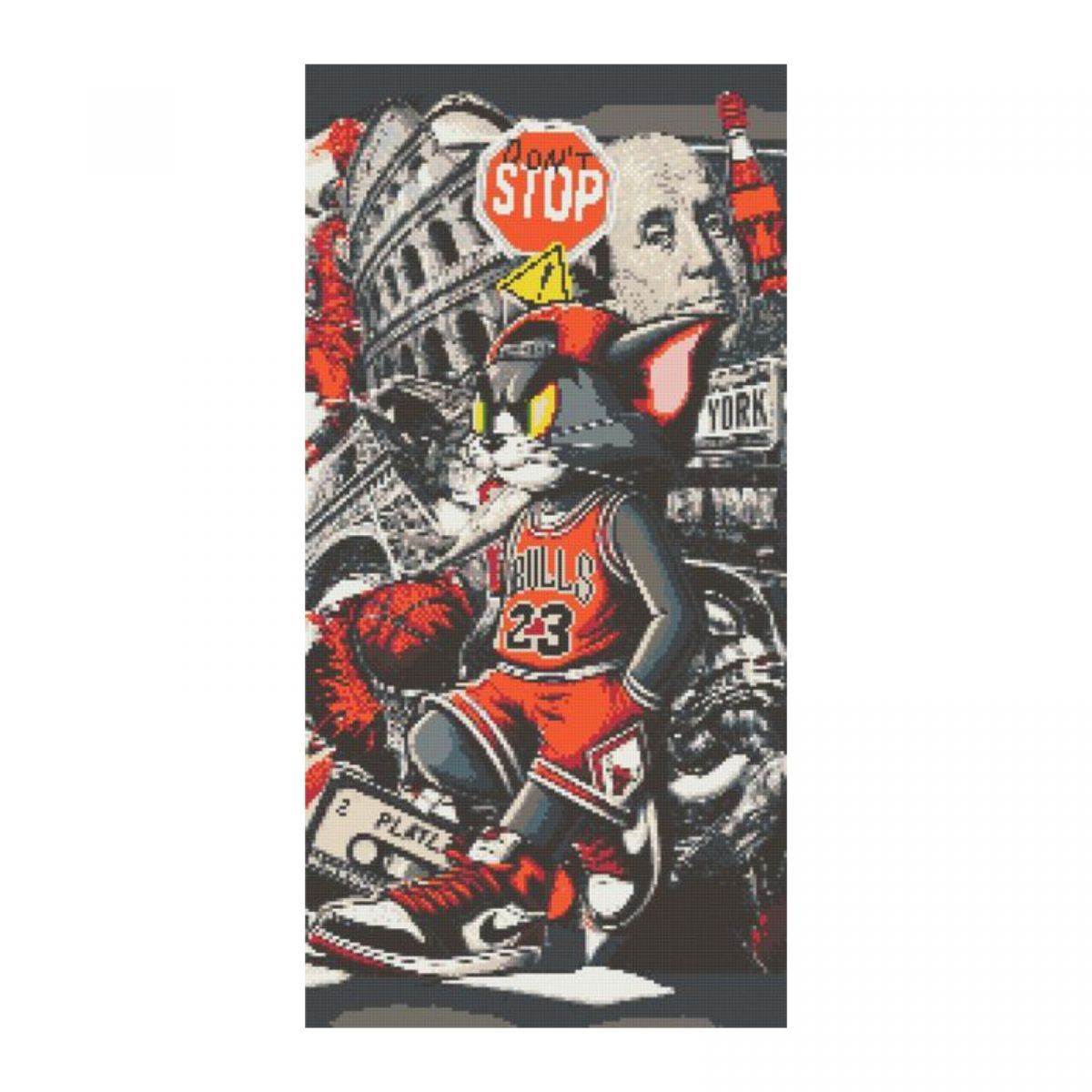 Уцінка.  Алмазна мозаїка/вишивка Том стріт арт 40*80 см Орігамі OD 6009 - Пошкоджена слюда  фото 4