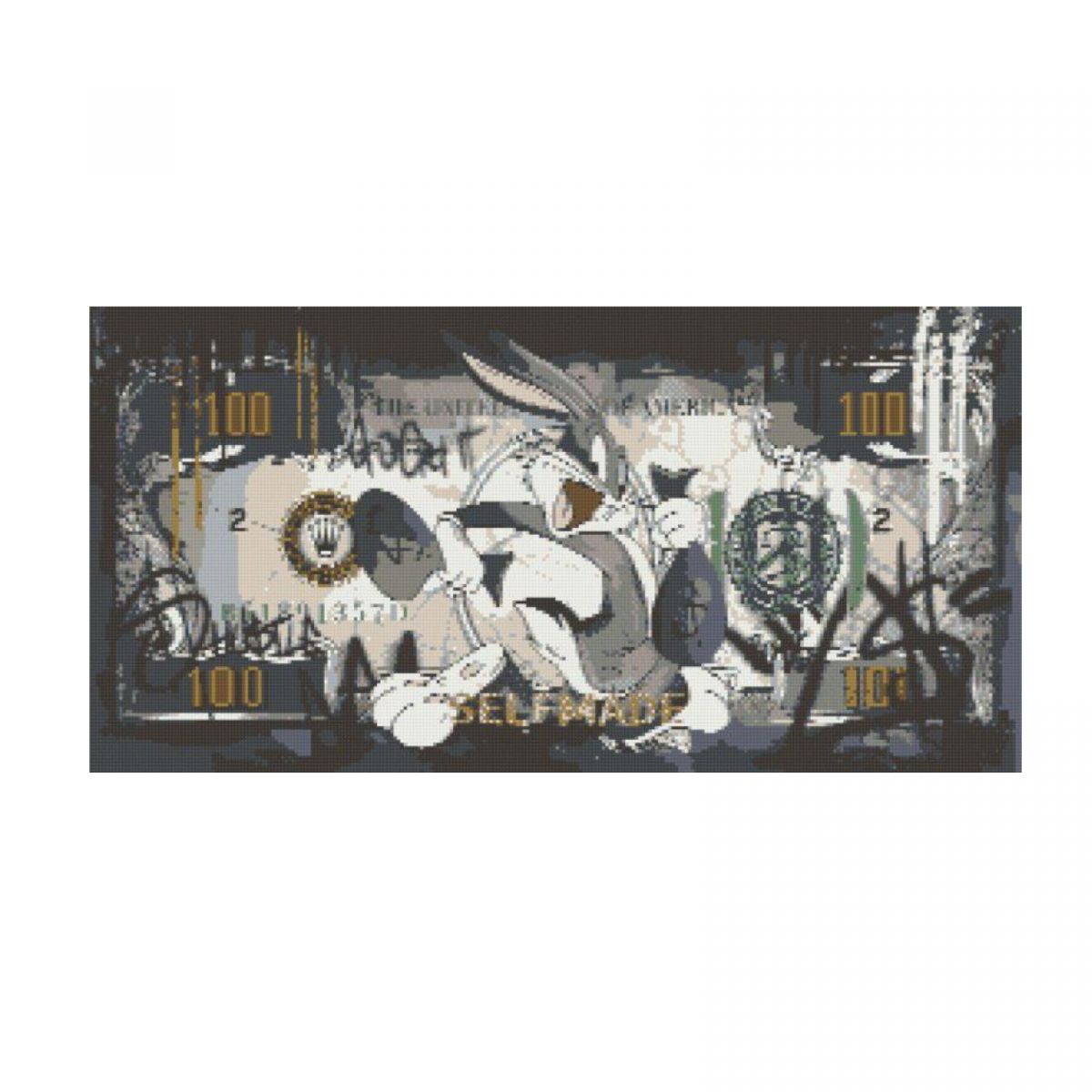 Уцінка.  Алмазна мозаїка/вишивка Дісней.  Бакс Банні 40*80 см Орігамі OD 5122 - Пошкоджена слюда  фото 4