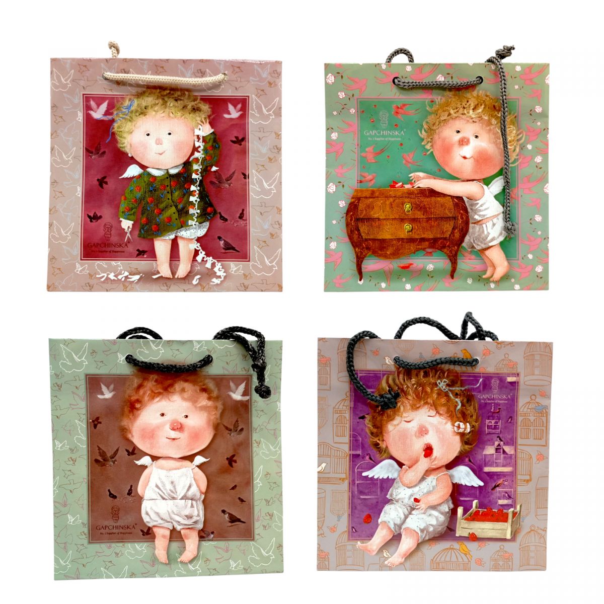 Пакет паперовий 16*16*7 мікс видів  фото 4