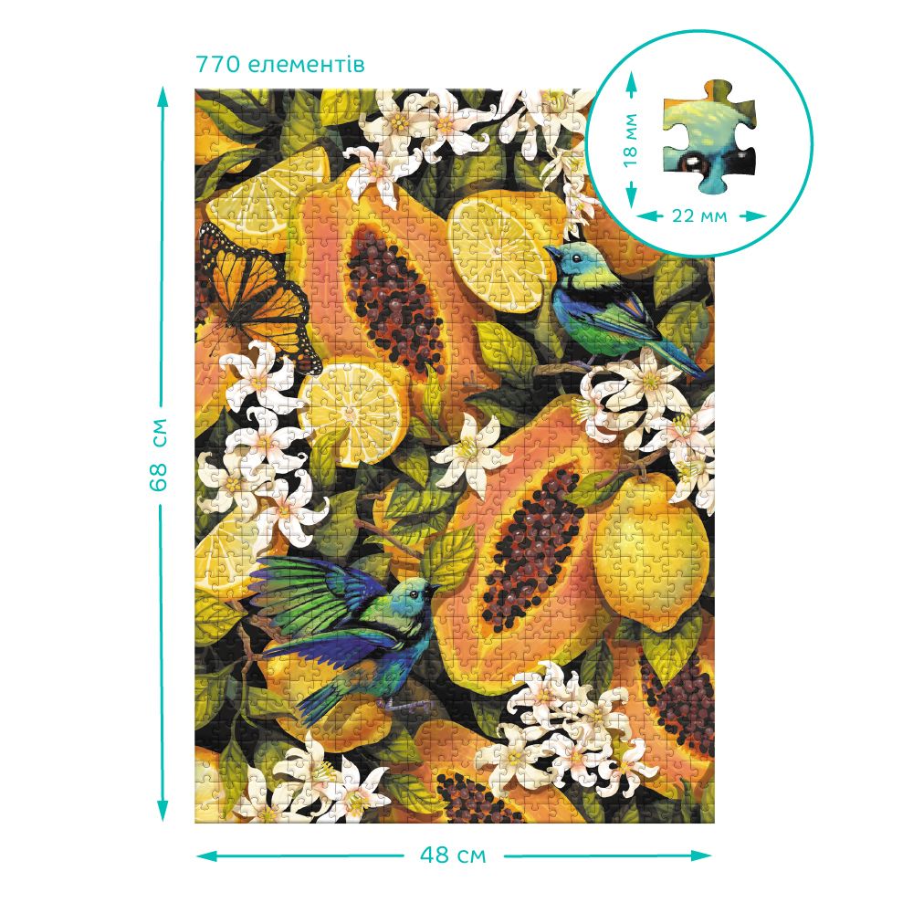 Пазл "Dodo Ботаніка.  Тропічні фрукти" 770 ел  фото 4