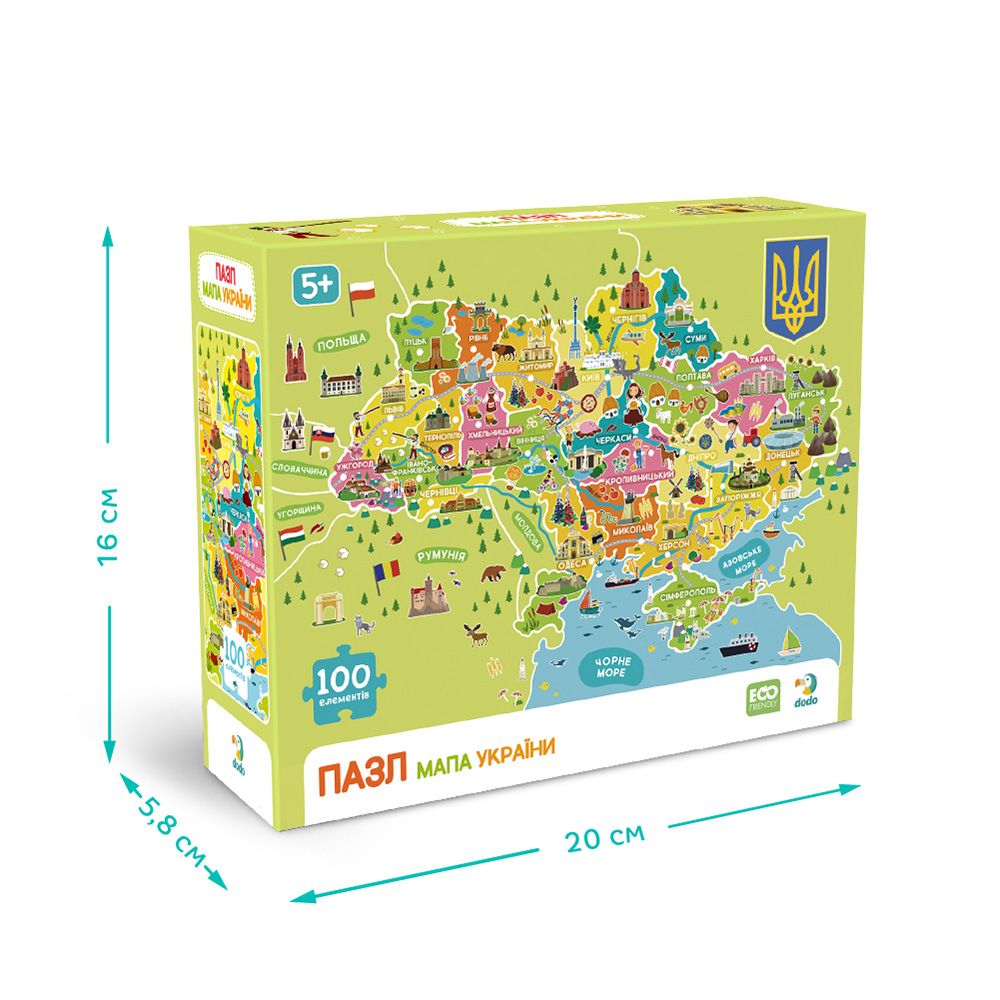 Пазл «Мапа України» 100 елементів  фото 4