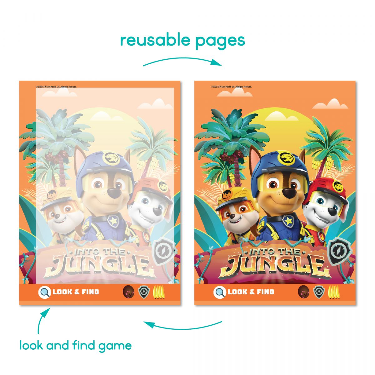 Водна розмальовка "Щенячий Патруль.  Джунглі" 8 сторінок  фото 4