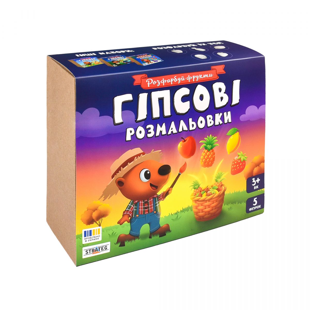 Набір для творчості "Гіпсові розмальовки: розфарбуй фрукти"  фото 4