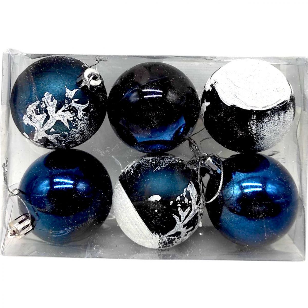Уцінка.  Новорічні прикраси, 6 штук, кульки, D = 5,5  см, у слюді   - Пошкоджене пакування  фото 4