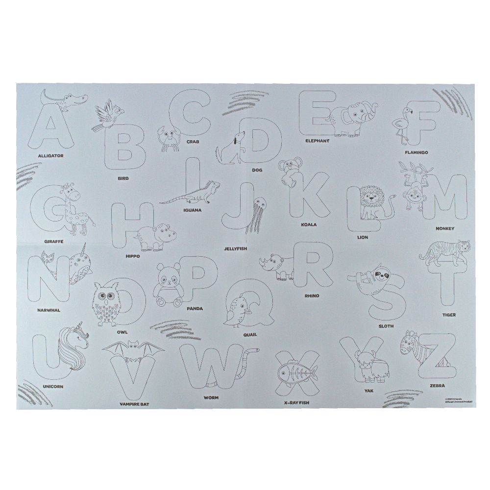 Розмальовка Crayola “Навчальні плакати: Джунглі” з олівцями  фото 4