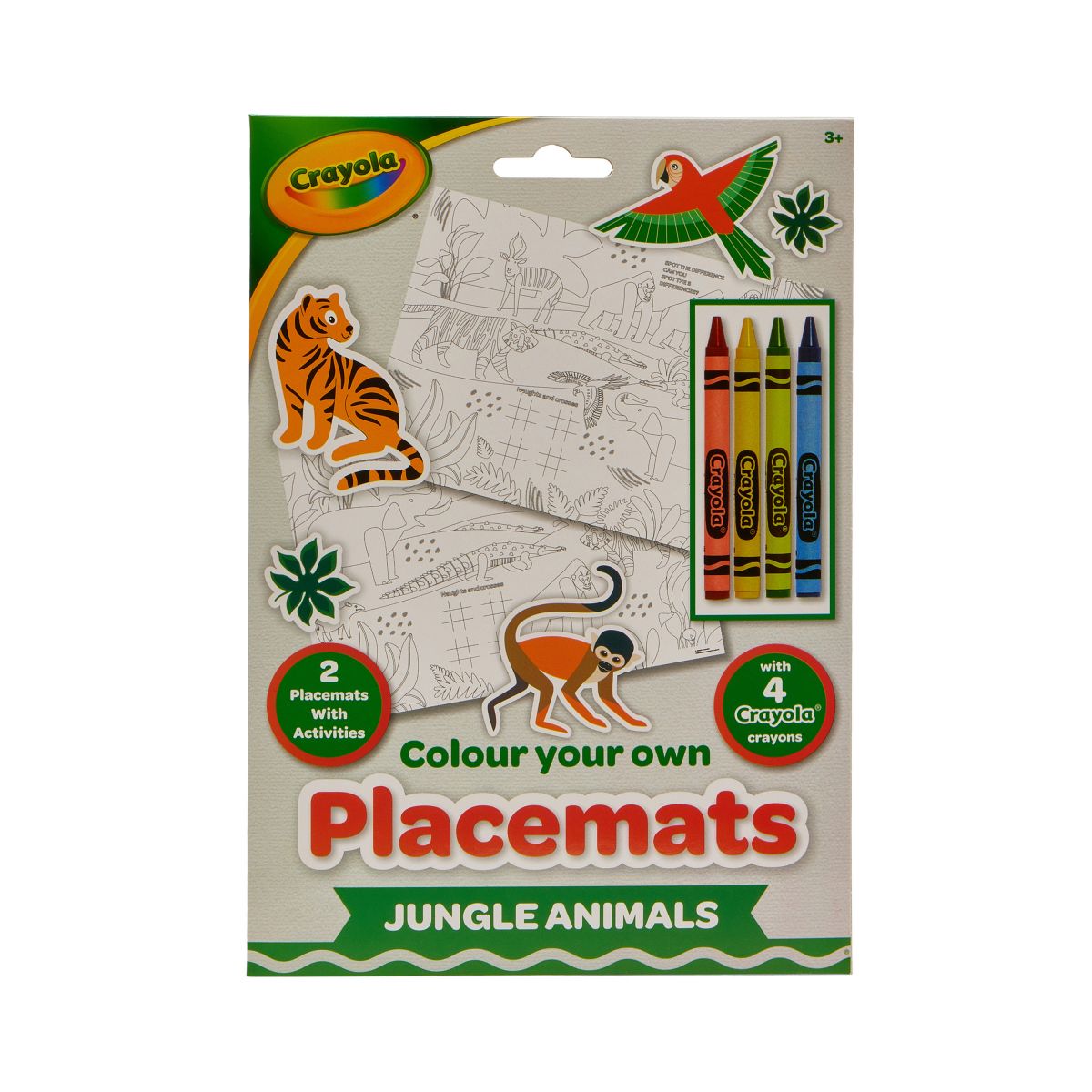 Підложки-розмальовки Crayola “Джунглі” 2 шт з олівцями  фото 4