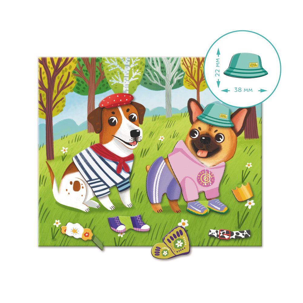 Магнитная игра «Одевалка: Забавные псы»  фото 4