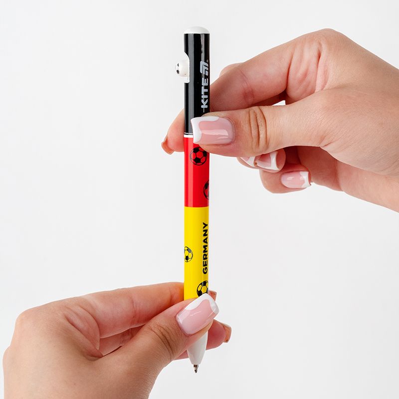 Ручка кулькова автоматична Football nations, синя  фото 4