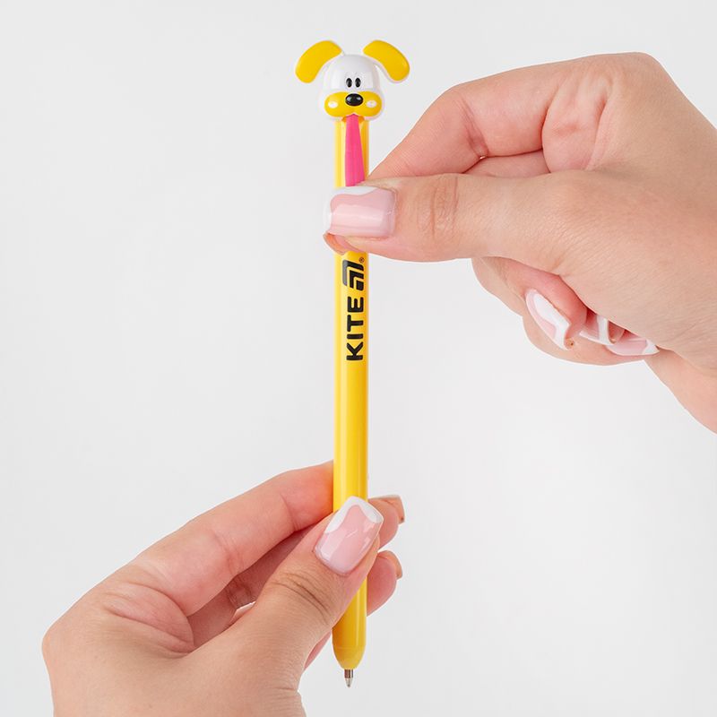 Ручка кулькова автоматична Little puppy, синя  фото 4