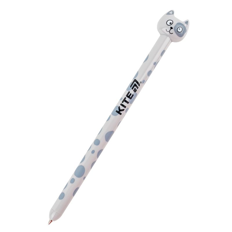 Ручка кулькова автоматична Funny cat, синя  фото 4