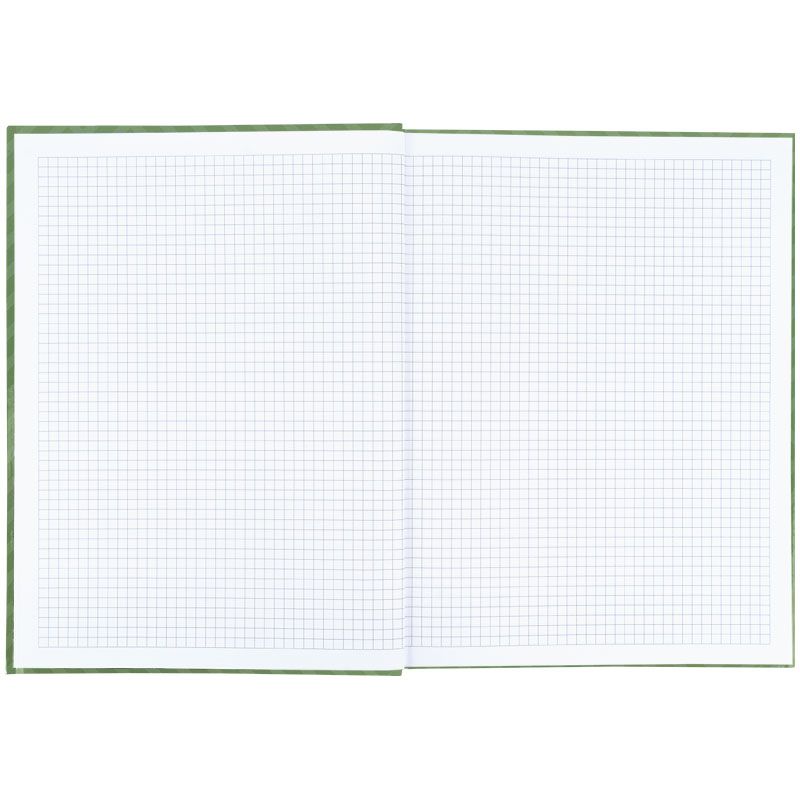 Книга записна А4-, 203*273 мм,96арк. , кліт. , Pattern, зелена  фото 4