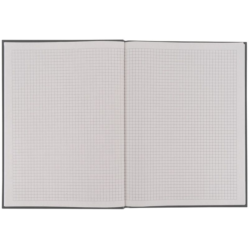 Книга записна А4-, 203*273 мм,96 арк. , кл.  One color, сіра  фото 4