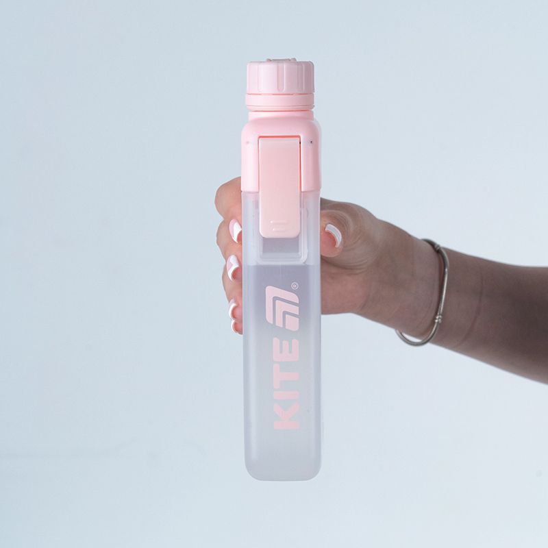 Пляшка для води, 450 мл, рожева  фото 4