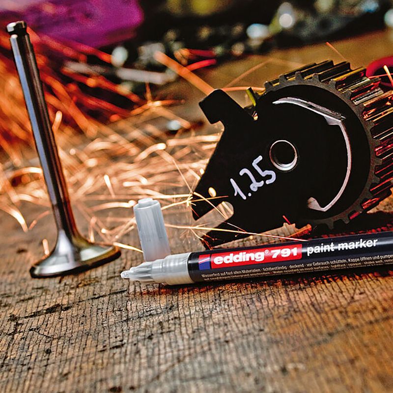 Маркер Paint e-791 1-2 мм круглий білий  фото 4