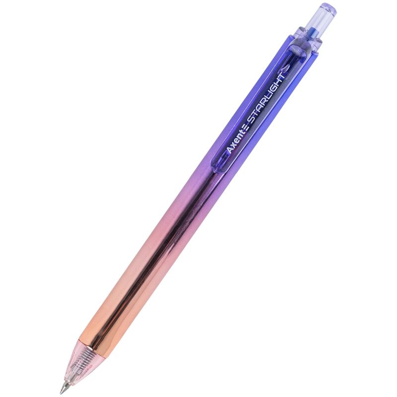 Ручка гелева автоматична Starlight, синя  фото 4