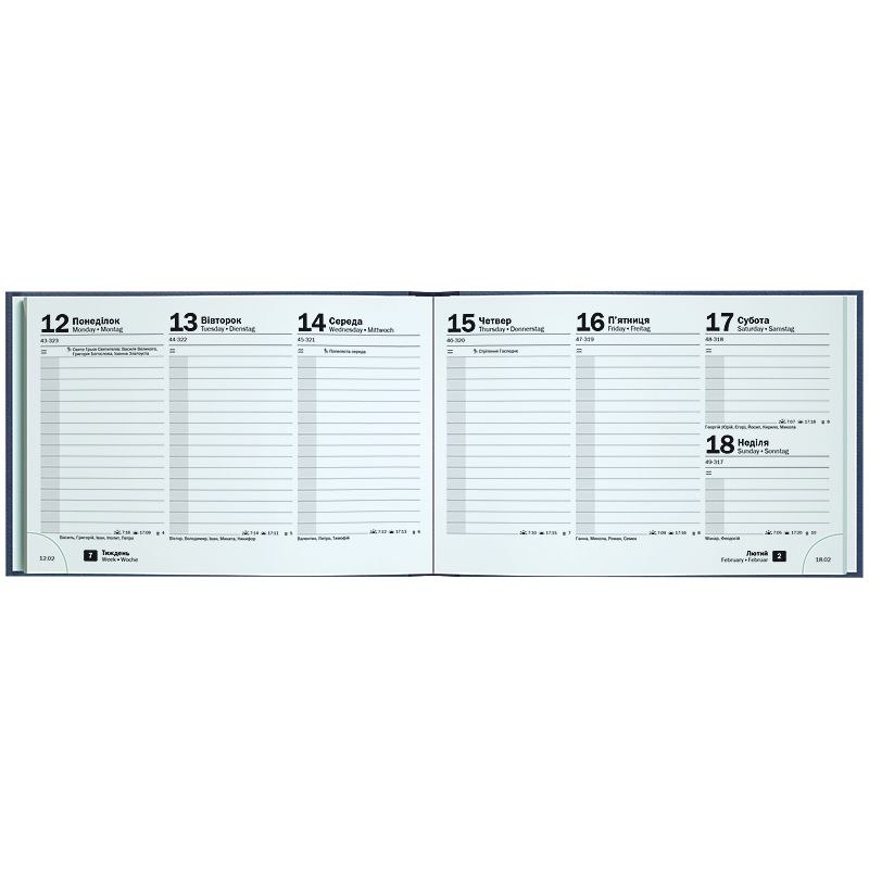 Щотижневик 2026 кишеньк Torino Trend синій  фото 4