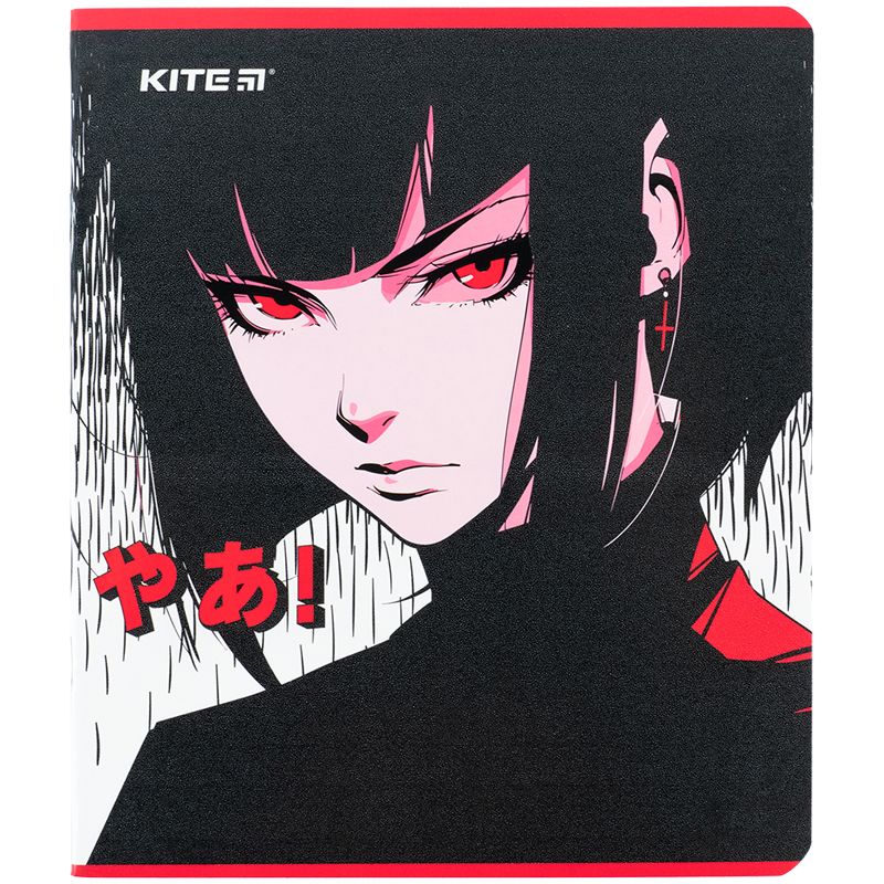 Зошит 48 арк. , кл. , гібр.  лак + УФ лак, Kite Anime  фото 4