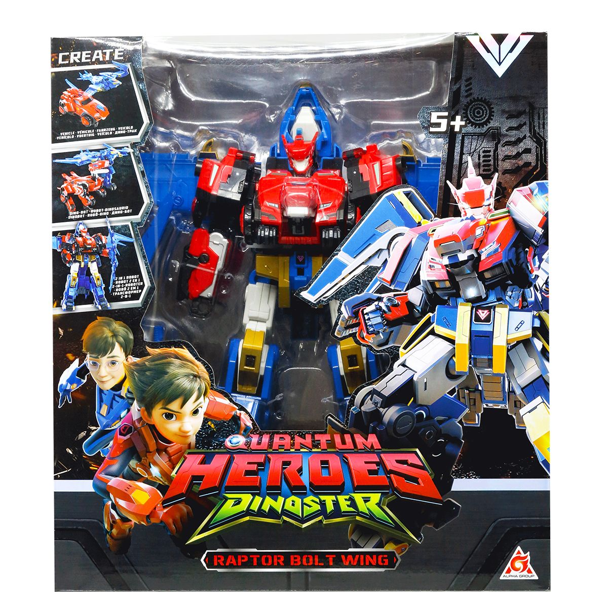 Ігровий набір з роботом-трансформером Dinoster - Раптор Болт Вінг  фото 4
