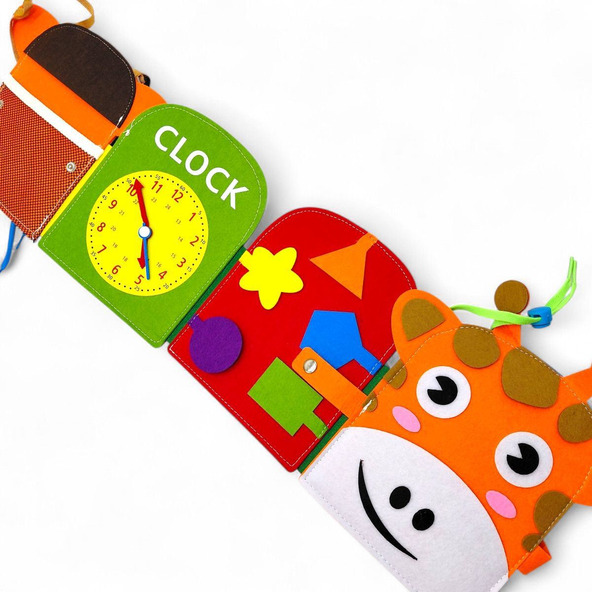 Логічна папка (фетр, годинник, застібки, рахівничка, шнурівка, ремінець)  фото 4